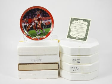 8PC Bradford Editions Super Bowl QB Plates Set