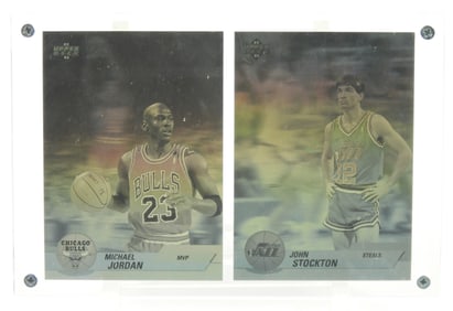 2PC 1992-93 Upper Deck Jordan & Stockton Cards