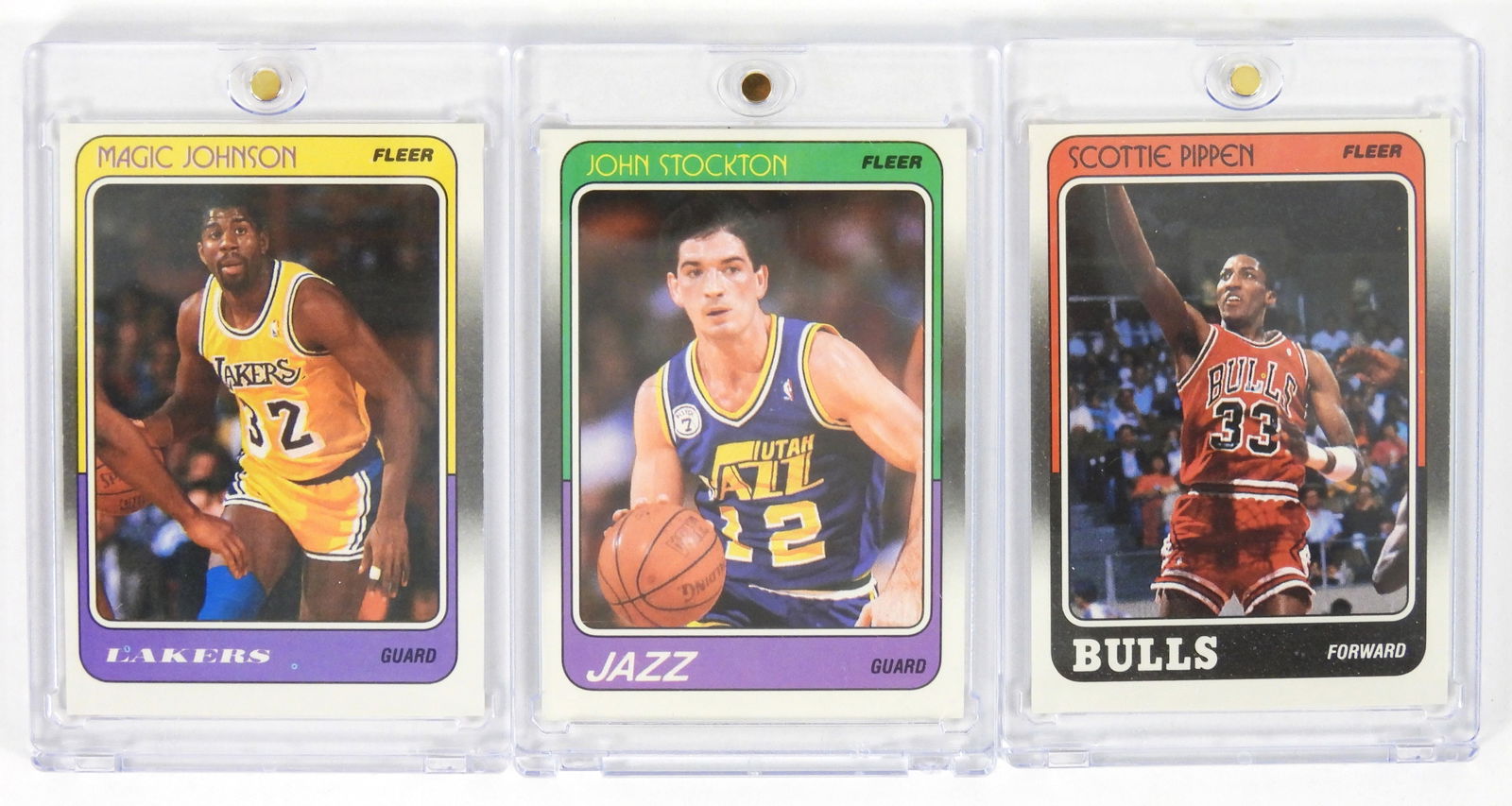 3PC NBA 1988 Fleer Basketball Trading Cards (1 of 2)