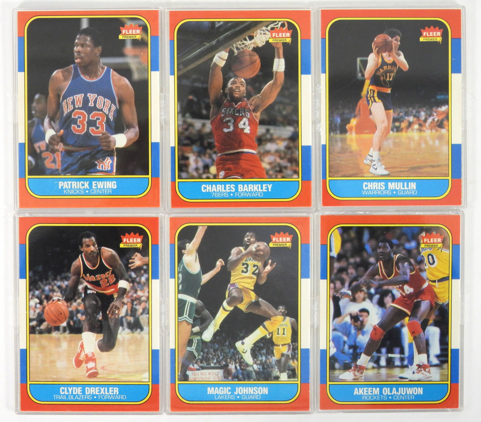 6PC NBA Fleer Premier 1986 Trading Cards (1 of 2)