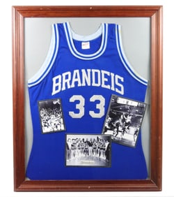 1970s Brandeis University Framed Basketball Jersey
