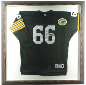 NFL Signed Ray Nitschke Framed Throwback Jersey