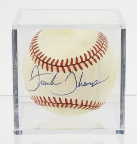 MLB Frank Thomas Signed Baseball Cased