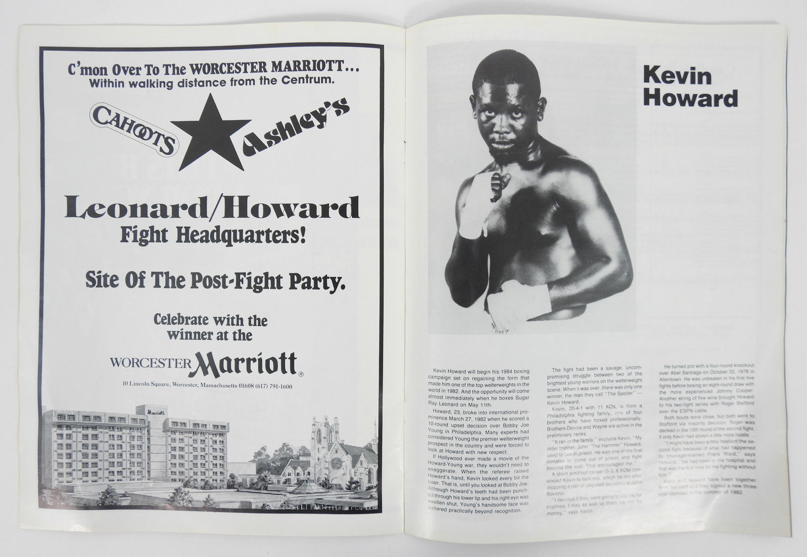 Boxing Champion Sugar Ray Leonard 1984 Program - 5