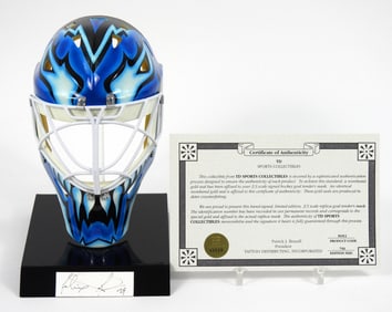NHL Felix Potvin Signature Card & Mini Mask