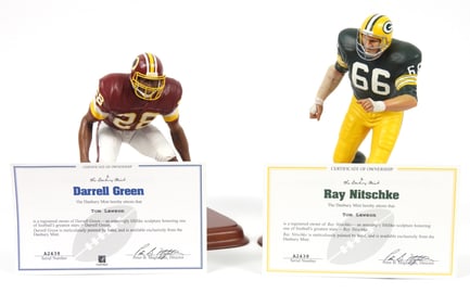 2PC Danbury Mint NFL Nitschke & Green w/COAs