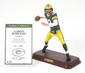 Danbury Mint NFL Display Aaron Rogers w/COA