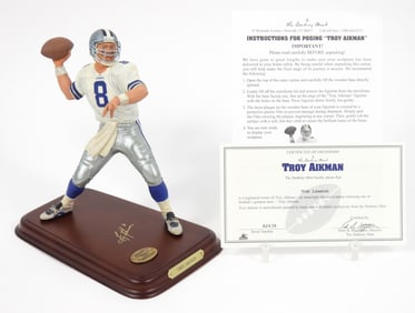 Danbury Mint NFL Display Troy Aikman w/COA