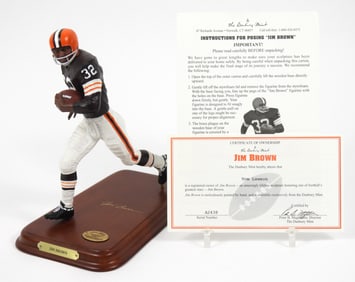 Danbury Mint NFL Display Jim Brown w/COA