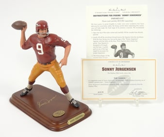 Danbury Mint NFL Display Sonny Jurgensen w/COA