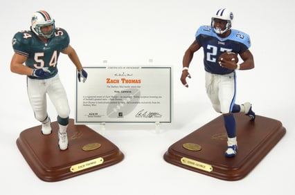 2PC Danbury Mint NFL Thomas & George Statues