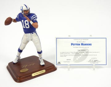 Danbury Mint NFL Display Peyton Manning w/COA
