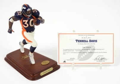 Danbury Mint NFL Display Terrell Davis w/COA
