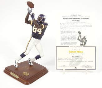 Danbury Mint NFL Randy Moss Figure Statue w/ COA