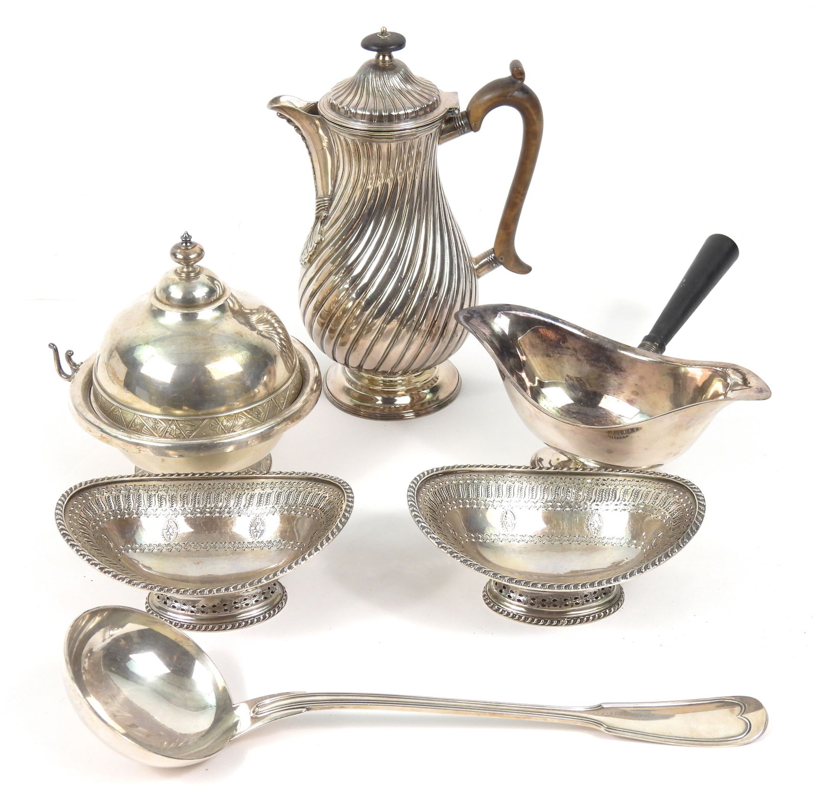 6PC Victorian Silver Plated Dishware (1 of 14)