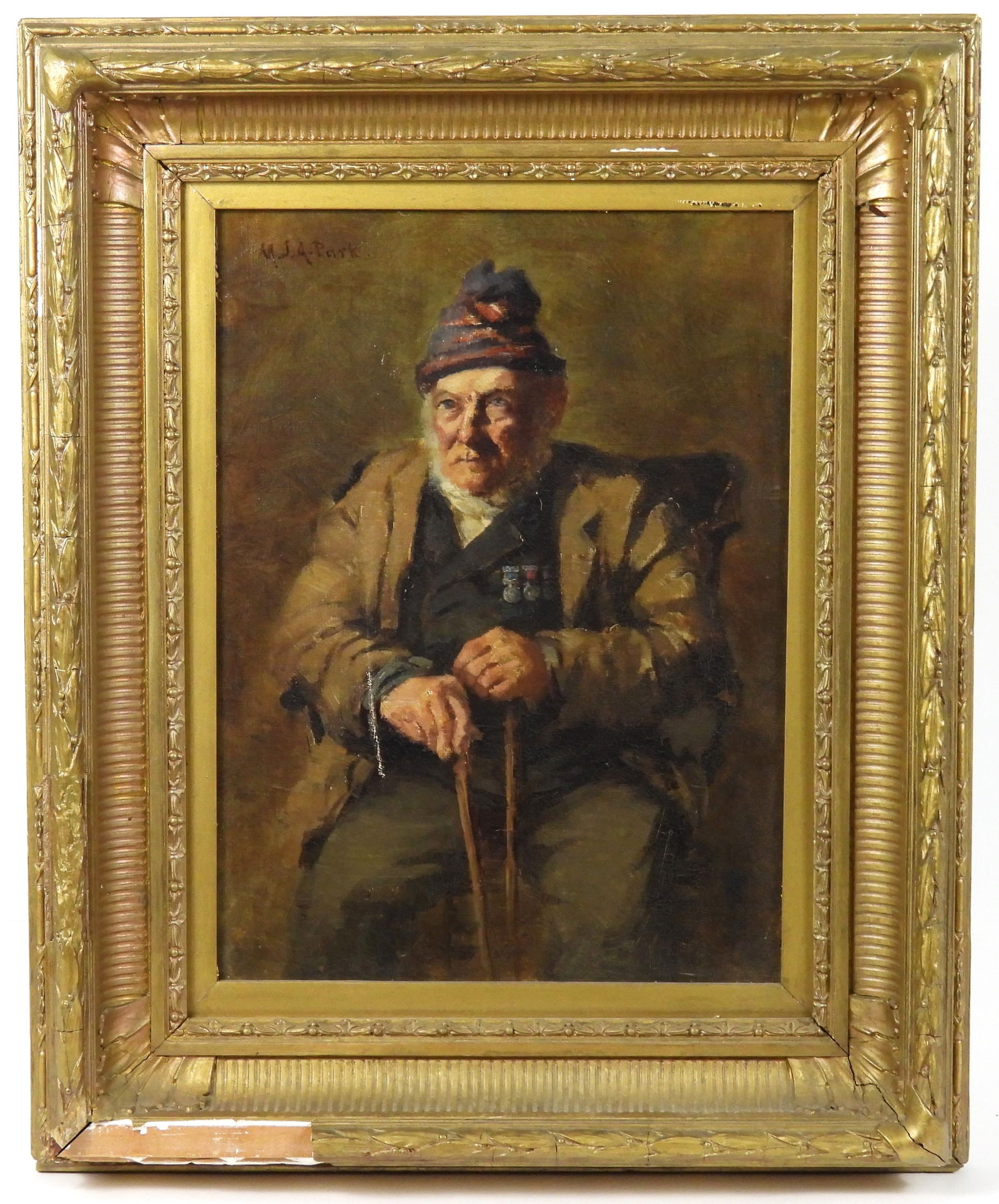 Elderly Military Veteran Portrait Painting (1 of 9)