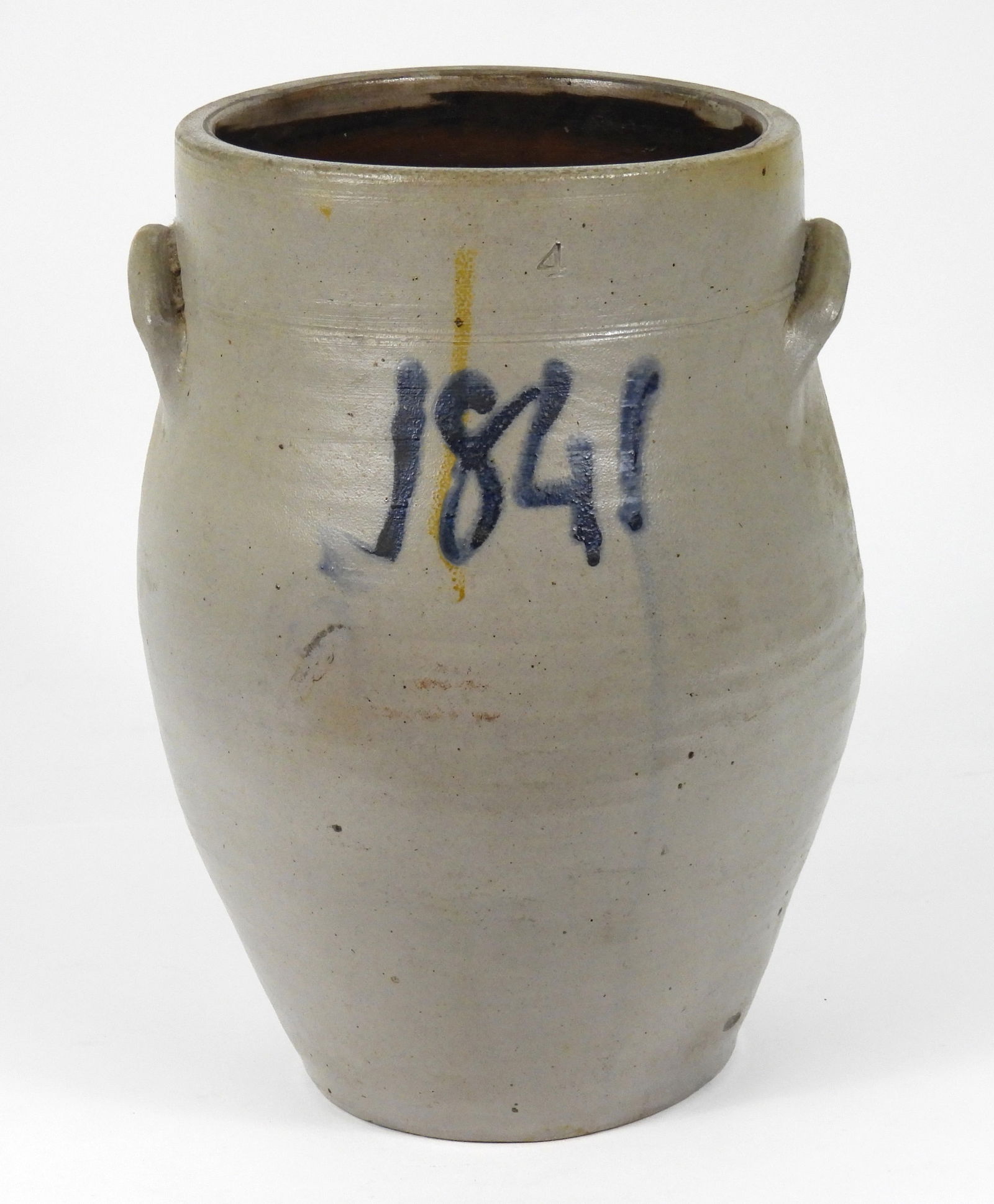 19C 4 Gallon Stoneware Butter Crock (1 of 6)