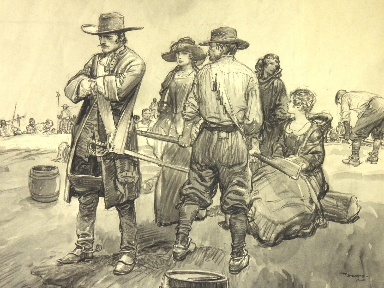 Herbert M. Stoops Illustrative Study Drawing - 2