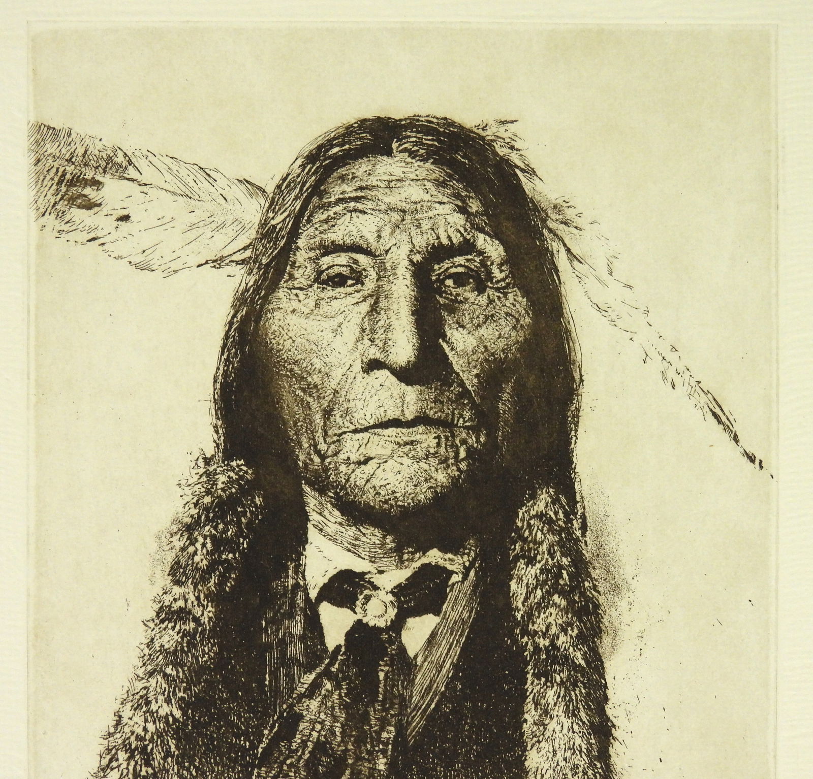 2PC John Duillo Native American Etchings - 3