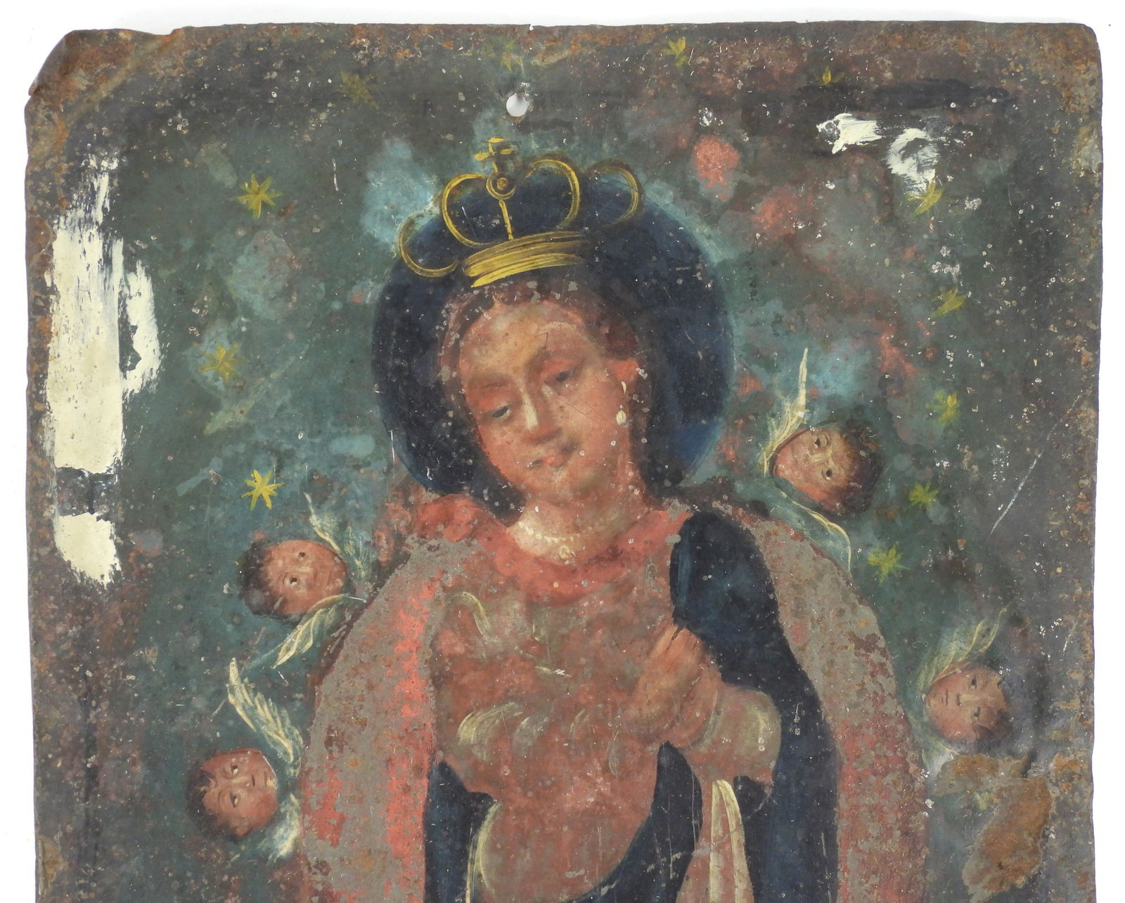 Virgin Mary Painted Tin - 2