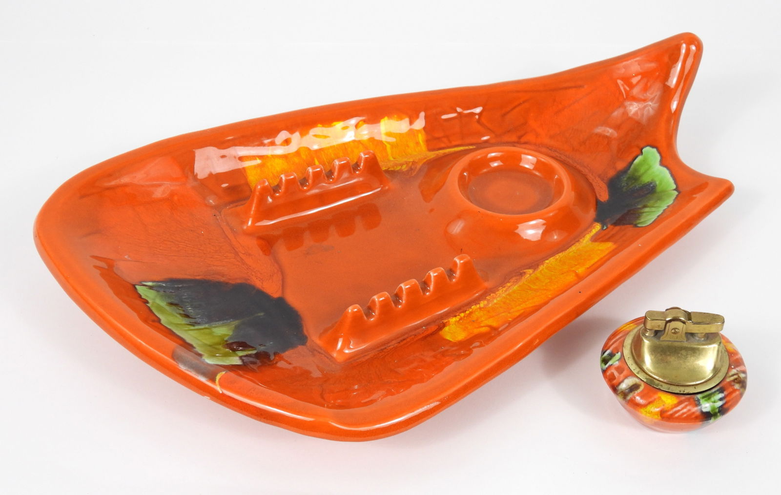 MCM Orange California Ceramic Ashtray - 3