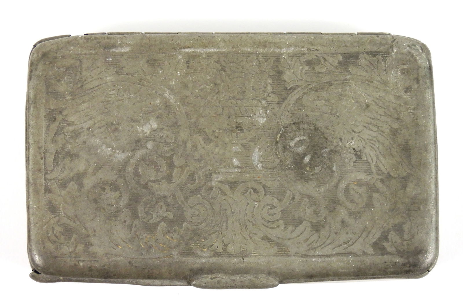 2PC 19C Pewter Tobacco Snuff Boxes - 2