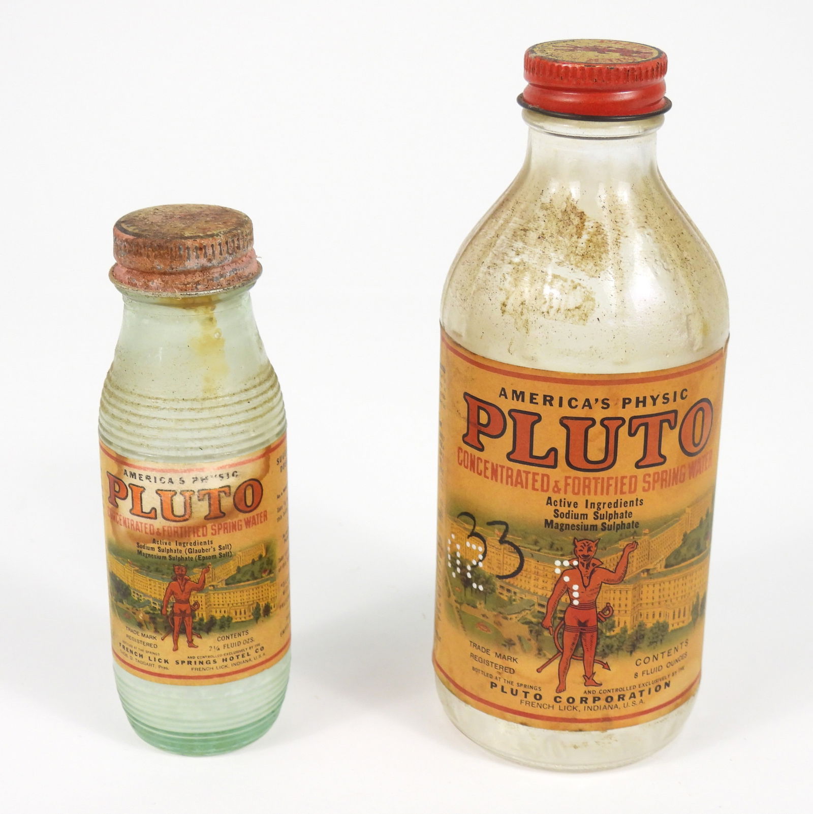 3PC Antique Glass Bottles - 9