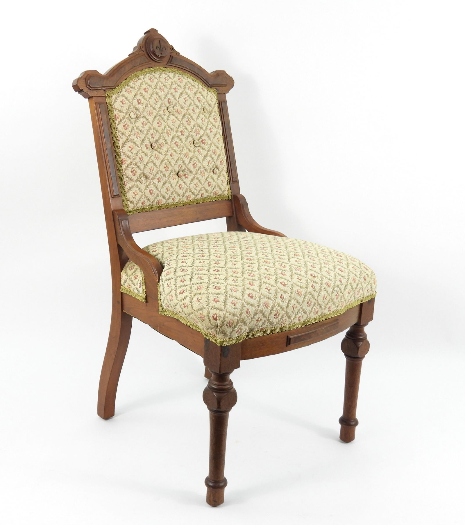 Victorian Eastlake Padded Parlor Chair (1 of 8)