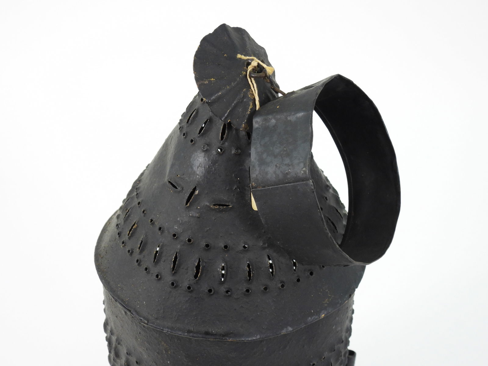 Antique Pierced Tin Candle Lantern - 4