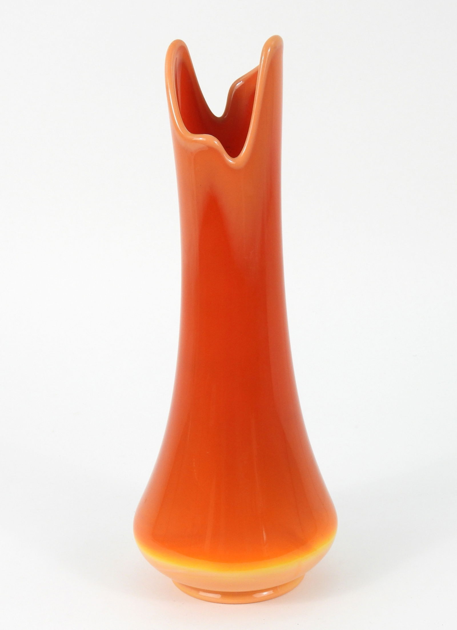 MCM L.E. Smith Bittersweet Orange Swung Vase (1 of 5)