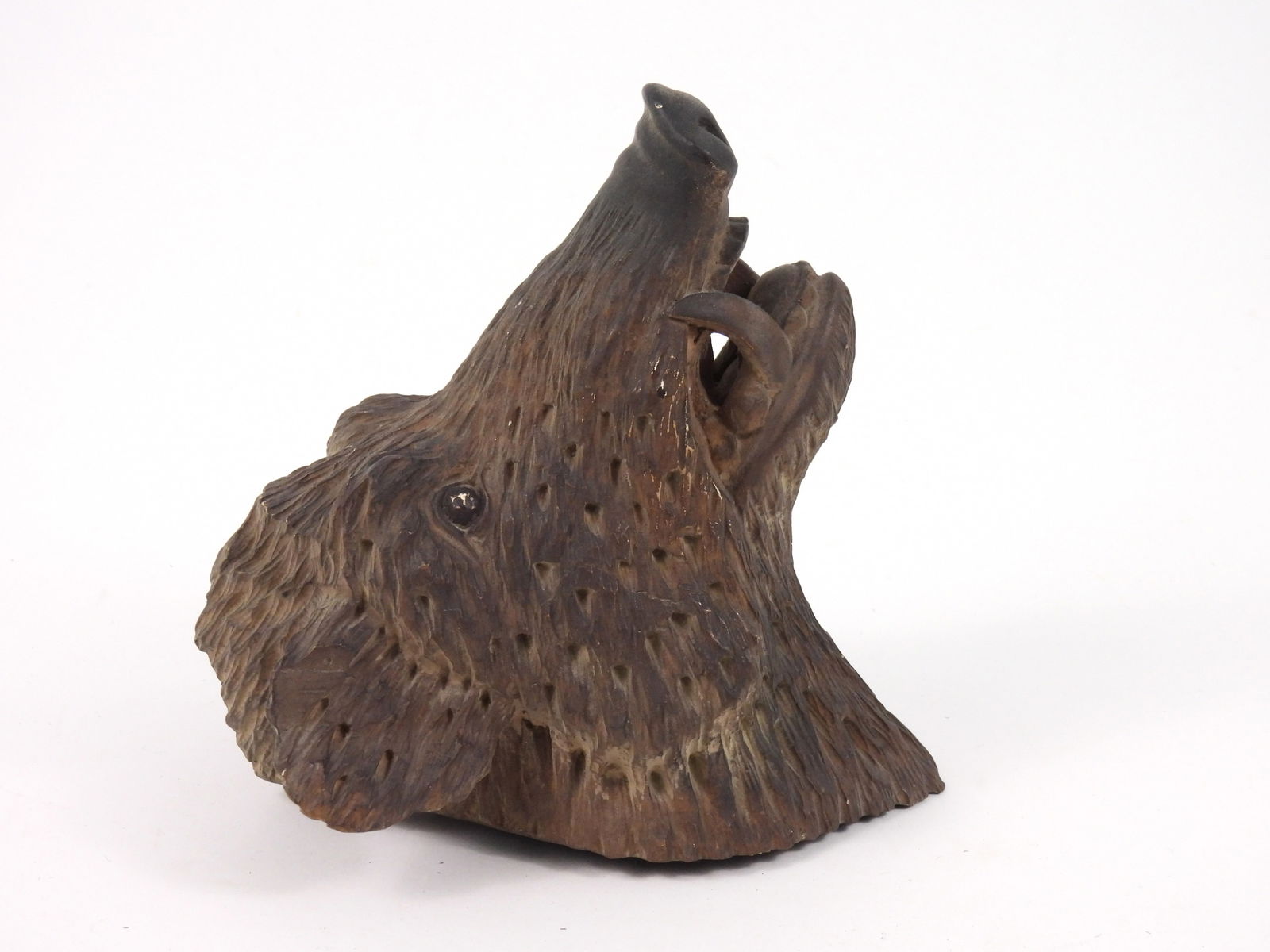 Black Forest Style Ceramic Boar Head - 2