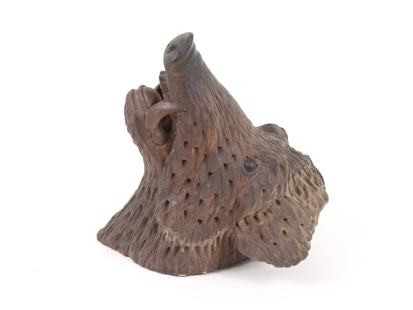 Black Forest Style Ceramic Boar Head - 4
