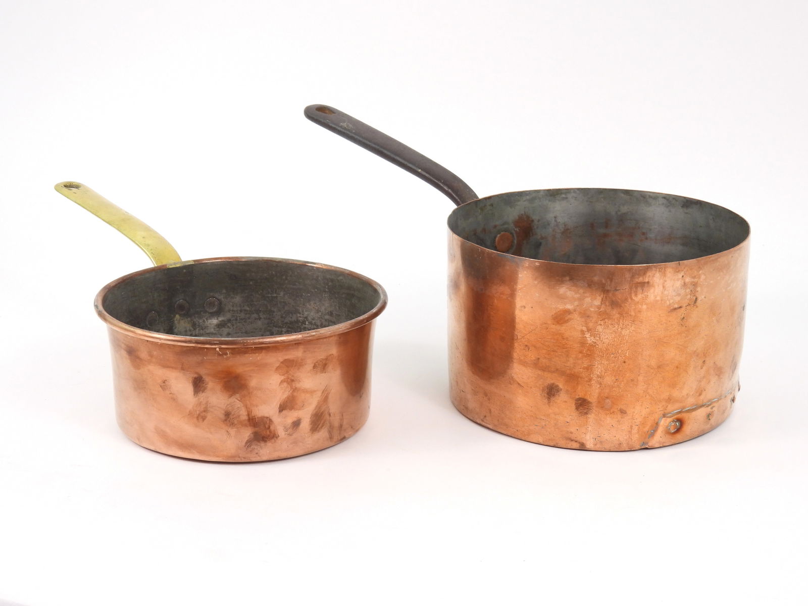 2PC Antique Copper Pans - 2