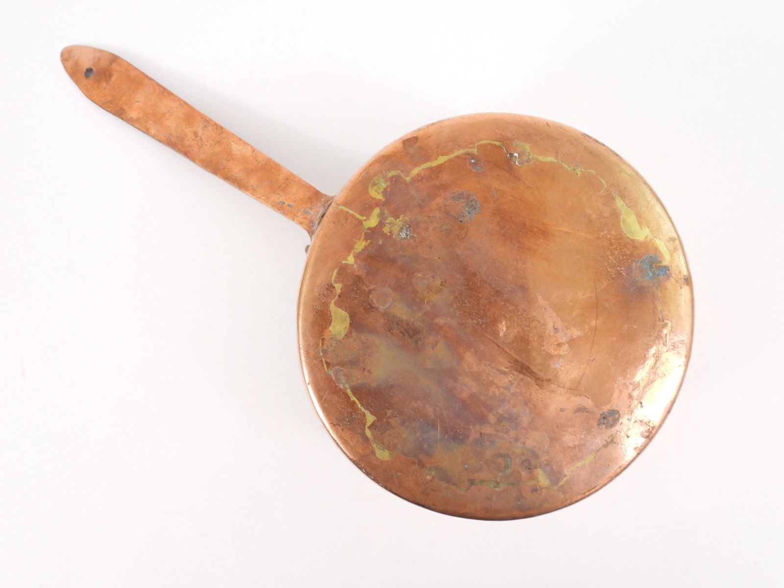 3PC Antique Graduated Copper Pans - 3