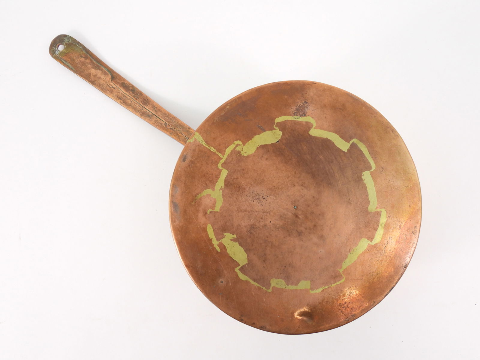 3PC Antique Graduated Copper Pans - 5