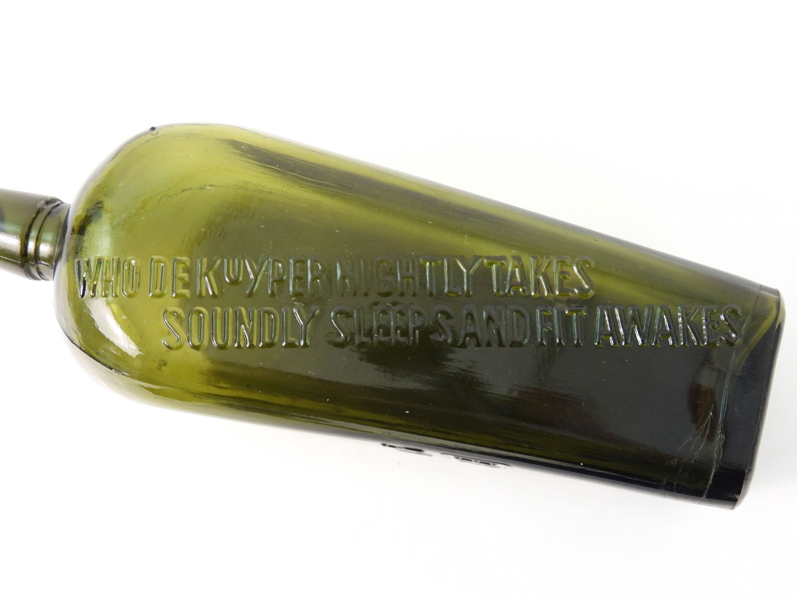 2PC 19C Dutch Glass Gin Bottles - 10