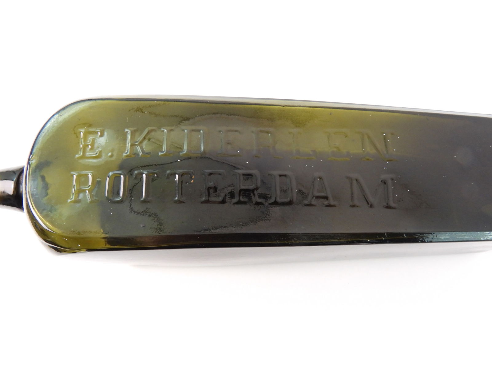 2PC 19C Dutch Glass Gin Bottles - 7