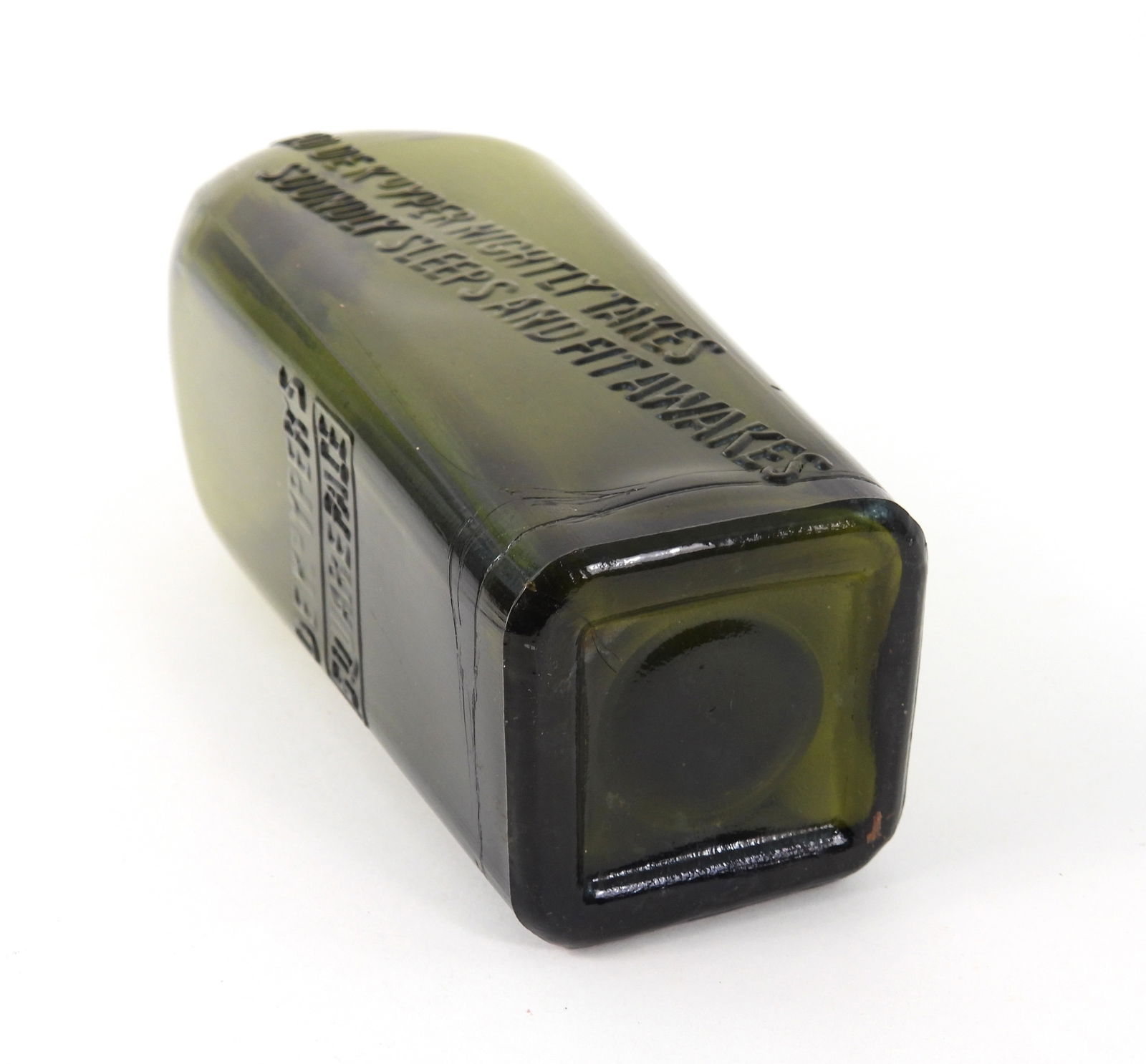 2PC 19C Dutch Glass Gin Bottles - 9