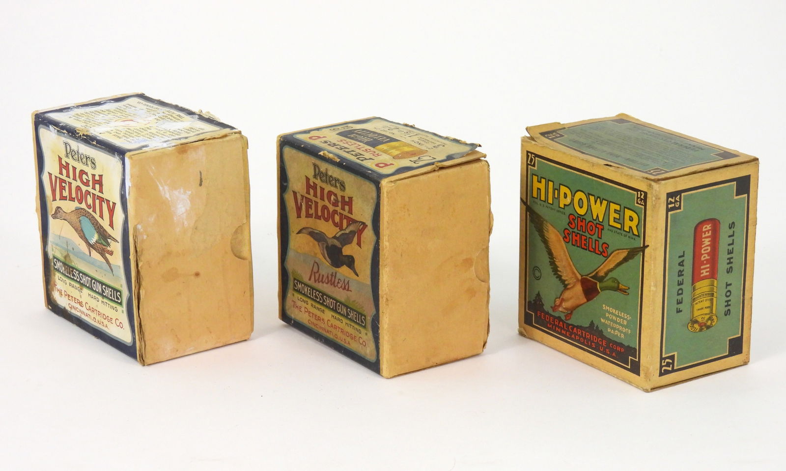 3PC Early Empty Shotgun Shell Boxes - 3