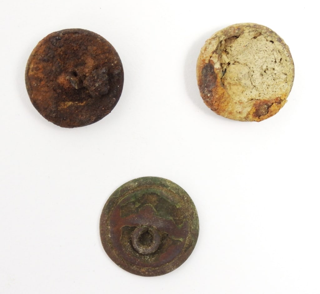 Three Dug Confederate Artillery Buttons - 2