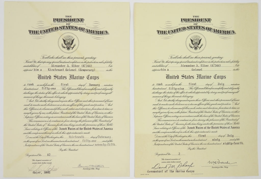 Colonel Alexander A. Elder USMC Ephemera - 5