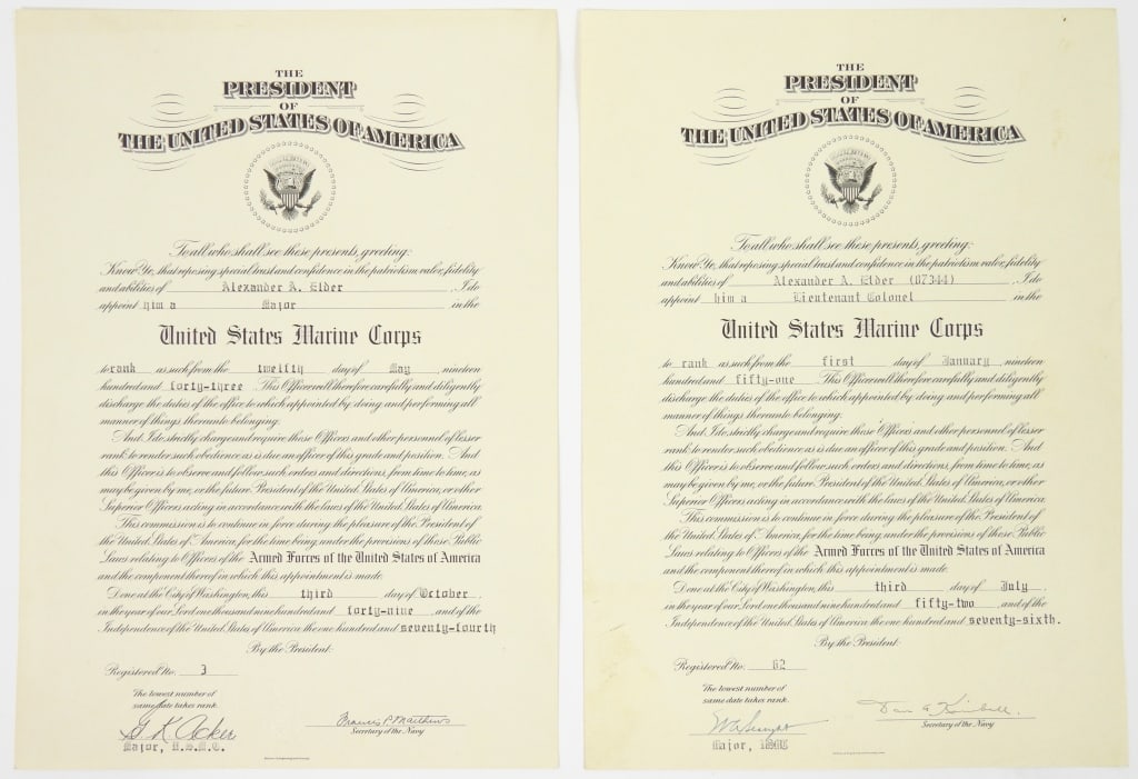 Colonel Alexander A. Elder USMC Ephemera - 6