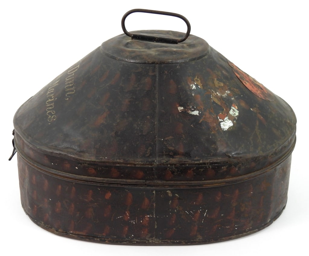 Painted Tin Royal Marines Hat Box - 5