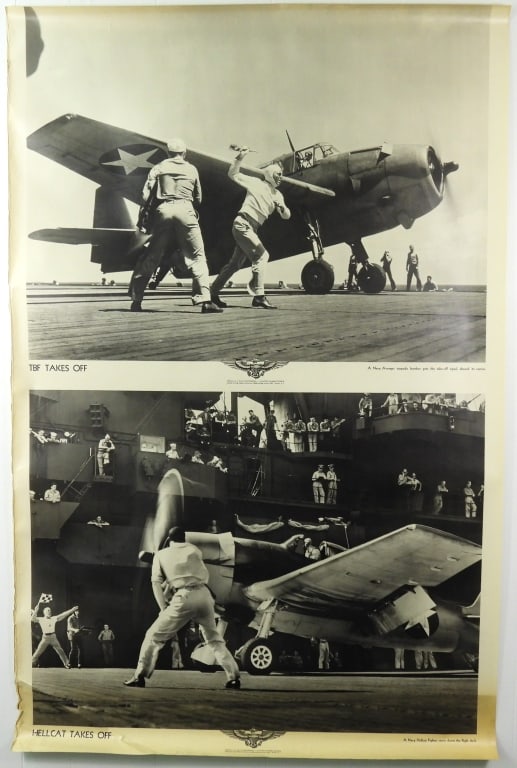 Nine WWII US Navy Aviation Training Posters - 6
