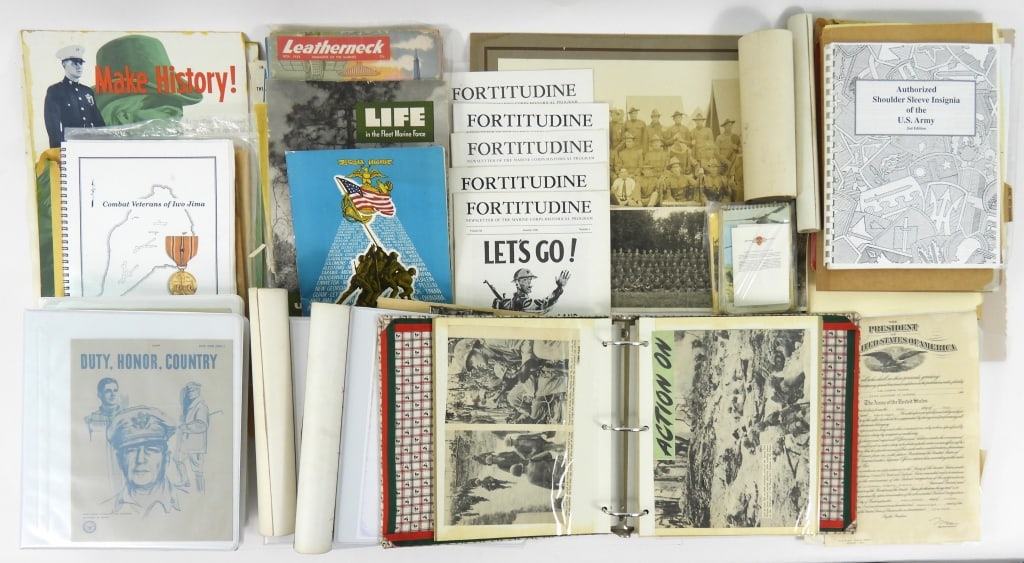 Group of Military Photographs and Ephemera: A binder with photos of a naval officer; a binder with photos from an air force general; a binder with images and records of Richard Eugene Sechrengost, U.S. Navy; and other miscellaneous images and