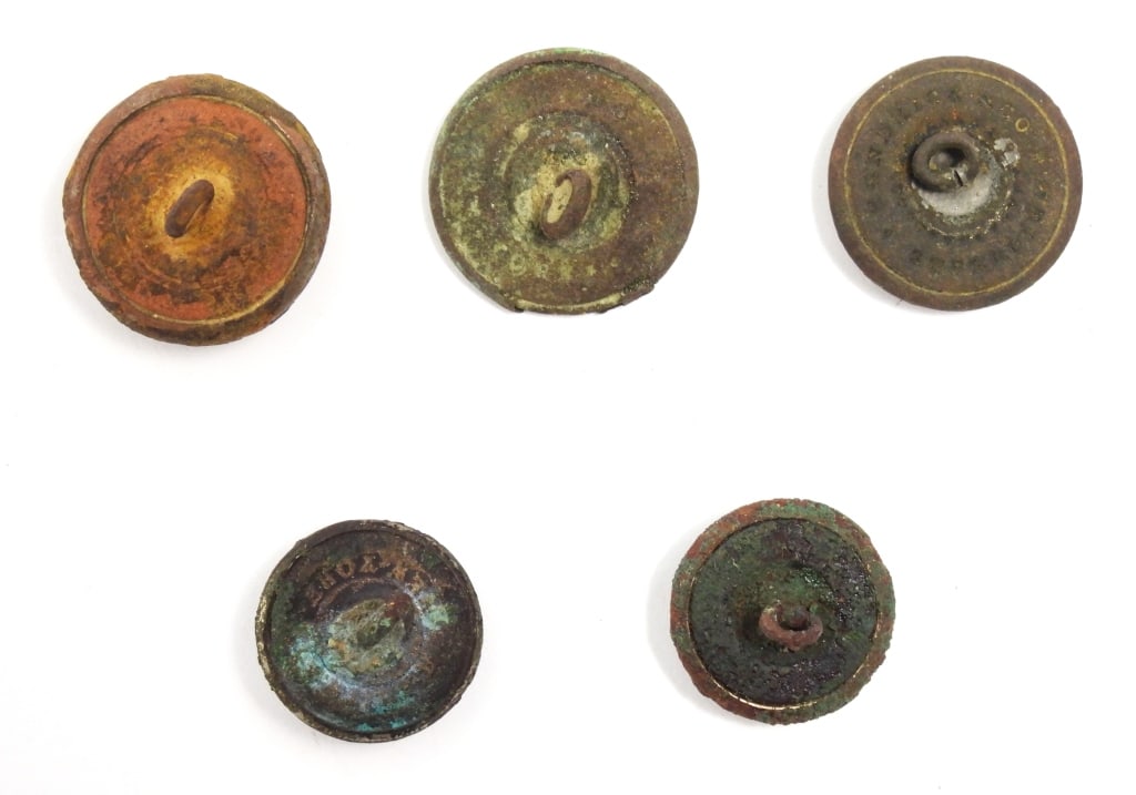 Five Dug South Carolina Buttons - 2