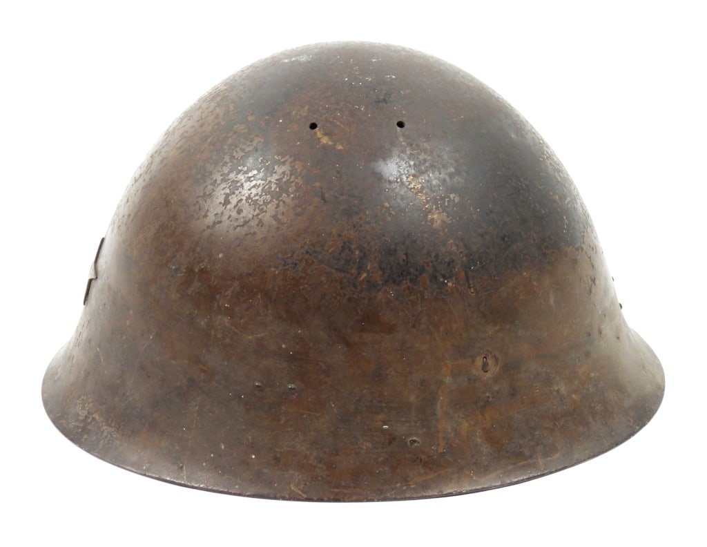 Two WWII Imperial Japanese Helmets - 3