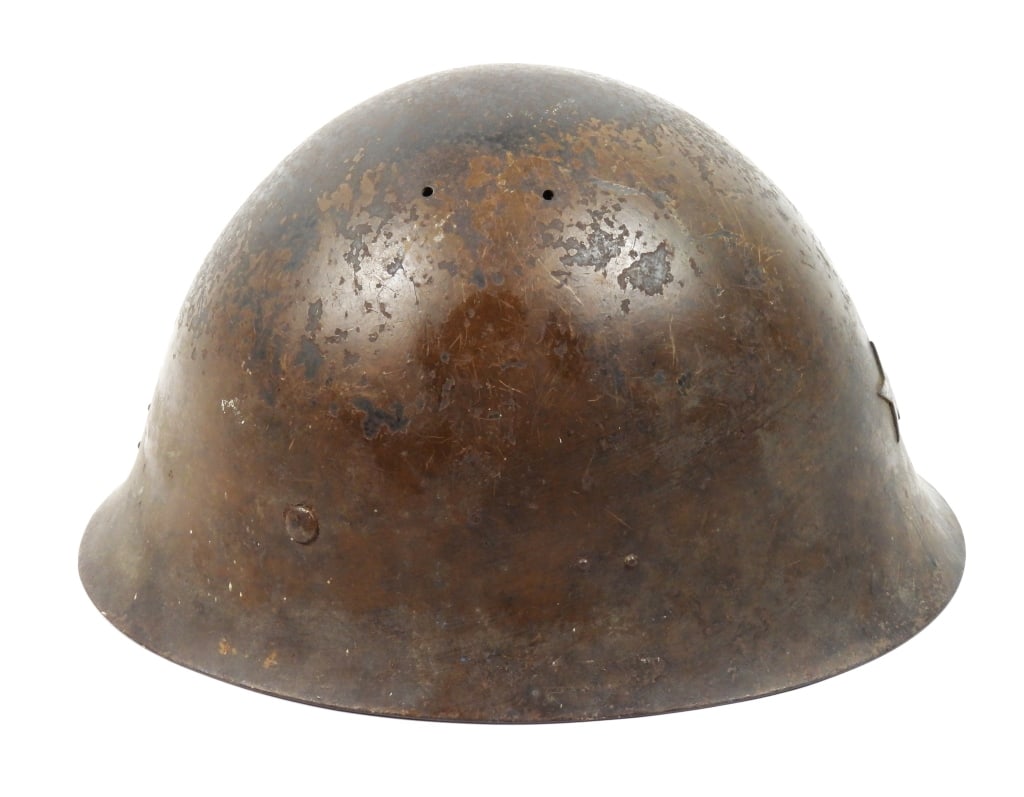 Two WWII Imperial Japanese Helmets - 4