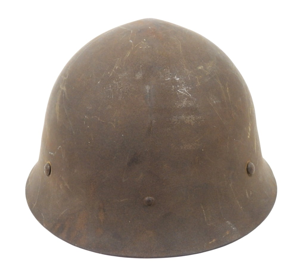 Two WWII Imperial Japanese Helmets - 7
