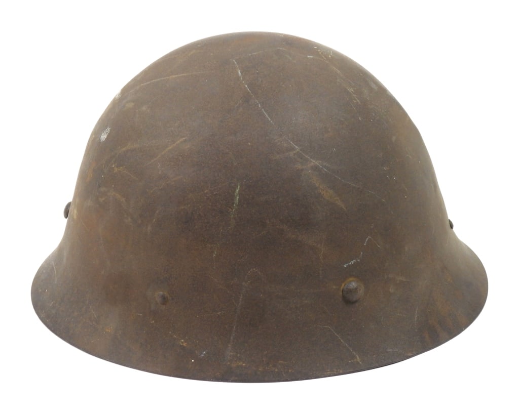 Two WWII Imperial Japanese Helmets - 8